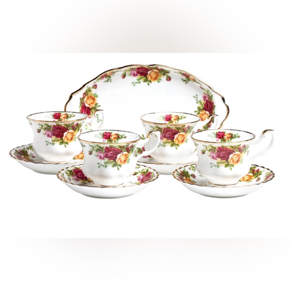 NIB Royal Albert Old Country Roses 9 Piece Hostess Set